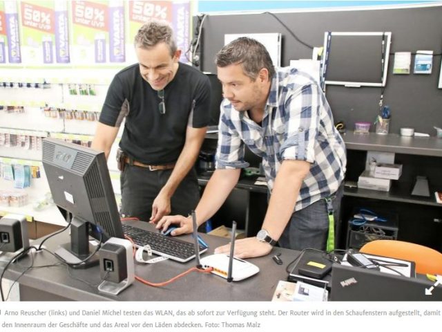 Kostenloser Internetzugang in Zusammenarbeit mit dem Münnerstädter Gewerbeverein